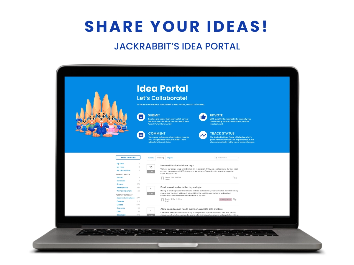 Submit and share your ideas using the Submit Idea button.