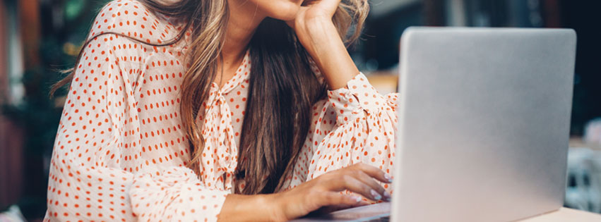 Woman browsing the web for free gymnastics clip art