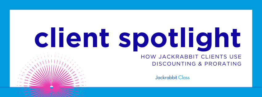 How Jackrabbit clients are discounting and prorating.