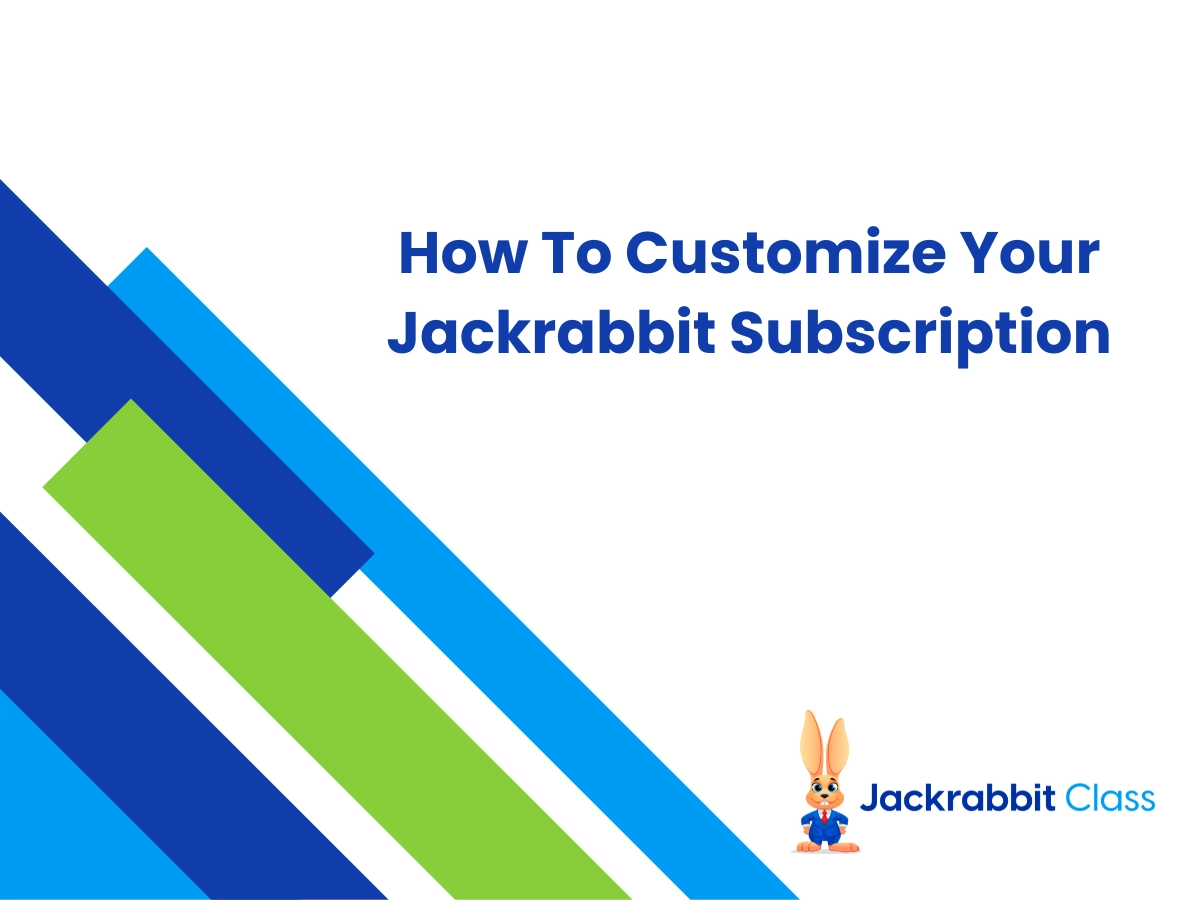 How to customize your Jackrabbit subscription