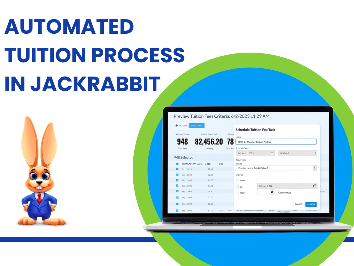 automated tuition process in Jackrabbit