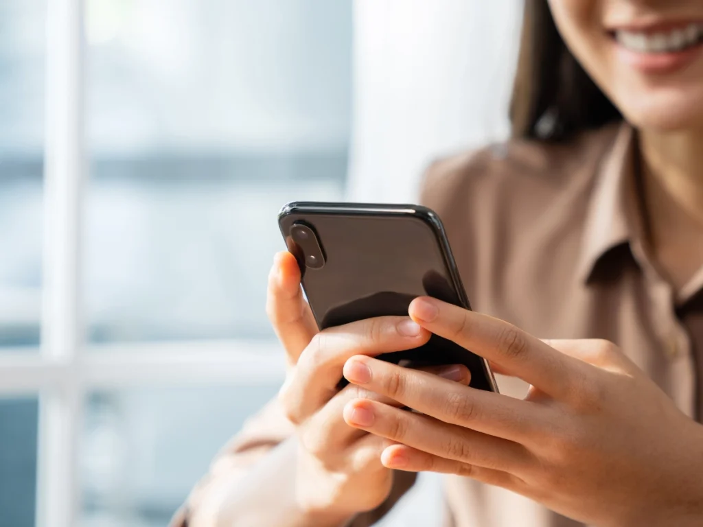 Woman on her smart phone