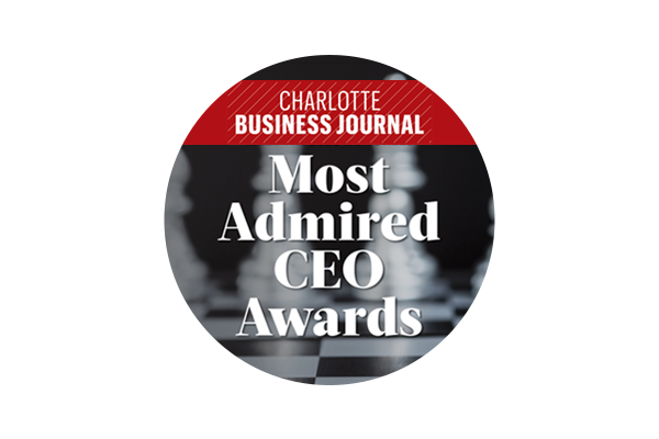 Charlotte Business Journal Most Admired CEO Award badge