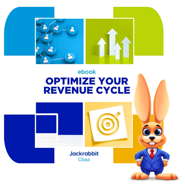 optimize revenue cycle with 4 color blocks ebook graphic