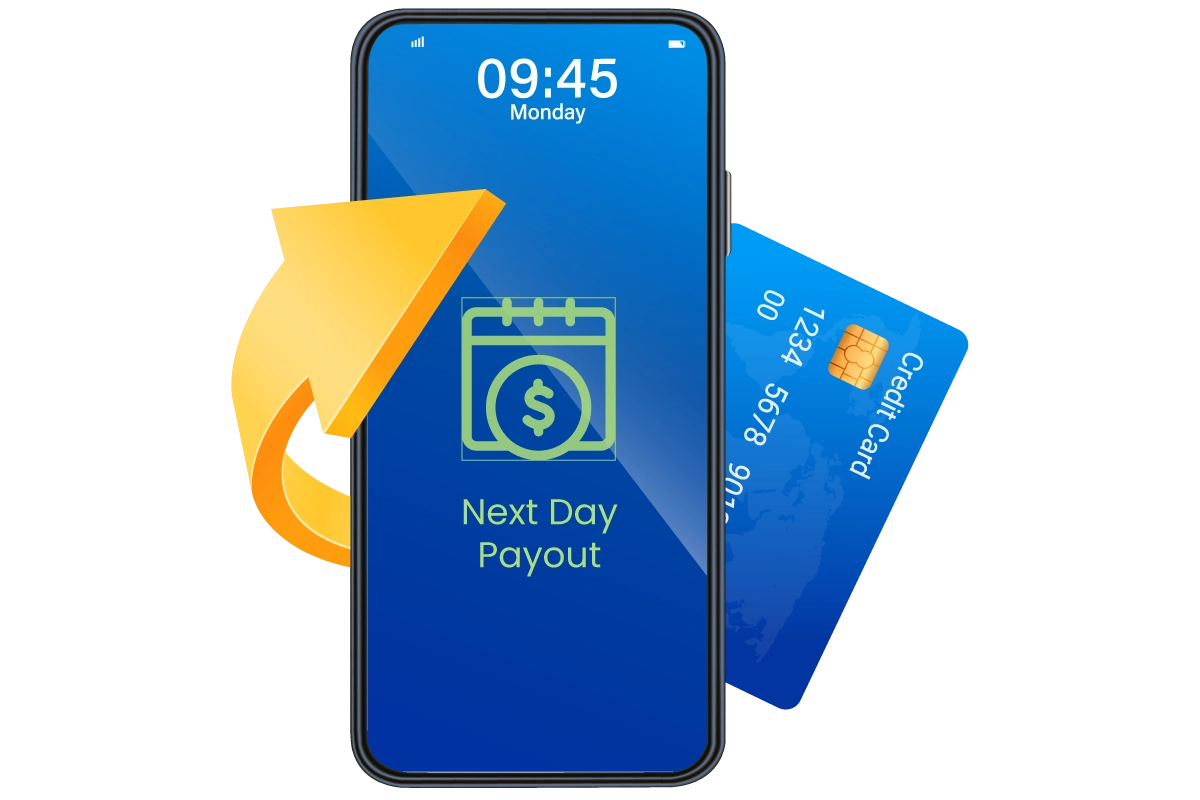 next day payout device graphic