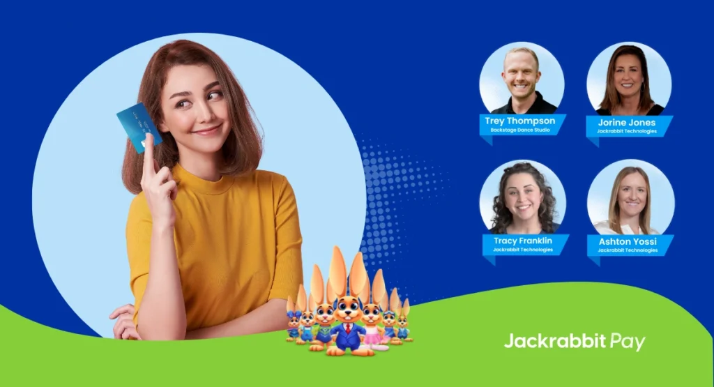 woman credit card speakers bunnies