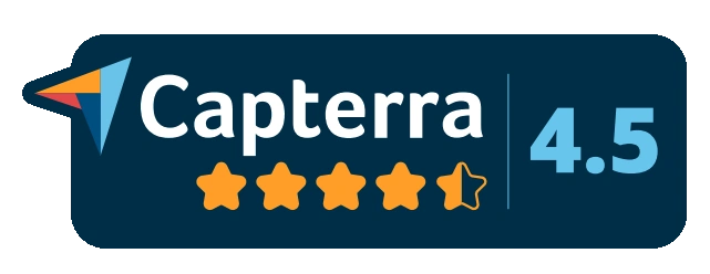 award badge capterra 4.5 jackrabbit music