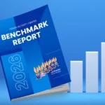 benchmark report book graph up flag